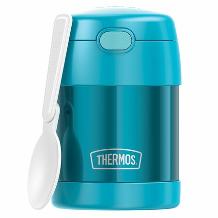 THERMOS 10-Ounce FUNtainer Vacuum-Insulated Stainless Steel Food Jar (Teal) F3100TL6